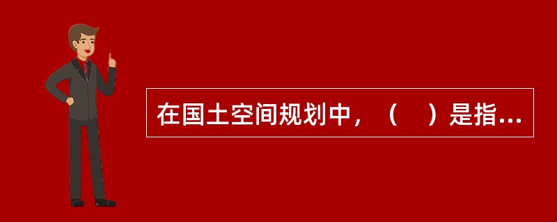 在国土空间规划中，（　）是指在特定区域（流域）、特定领域，为体现特定功能，对空间开发保护利用作出的专门安排，是涉及空间利用的专项规划。