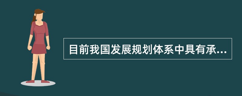 目前我国发展规划体系中具有承上启下的功能的是（）。