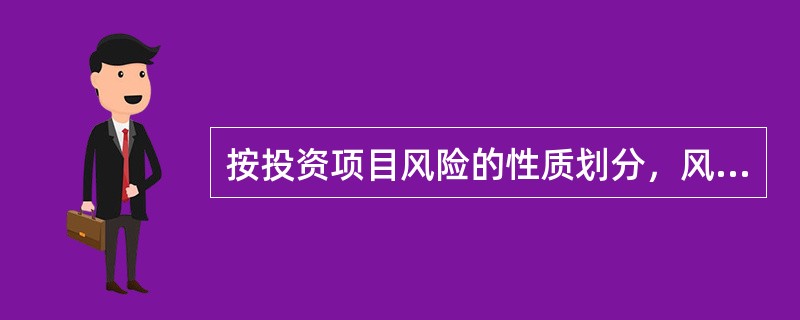 按投资项目风险的性质划分，风险类型有（　）。