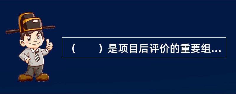 （　　）是项目后评价的重要组成部分，评价的结果应成为后续类似项目决策的参考依据。