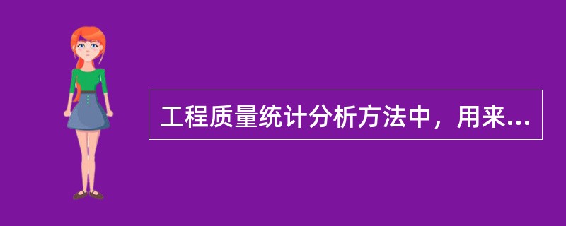 工程质量统计分析方法中，用来显示两种质量数据之间关系的是（　　）。