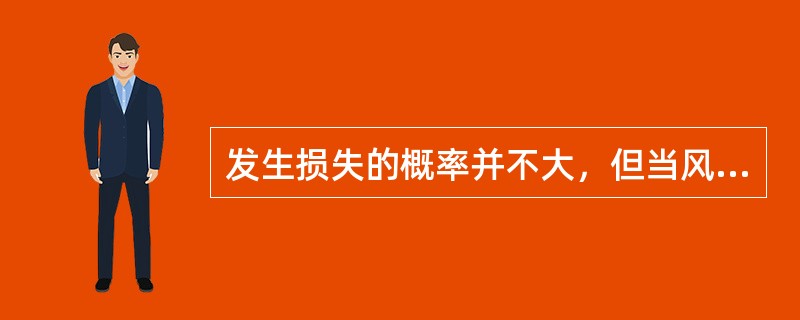 发生损失的概率并不大，但当风险事件发生后产生的损失是灾难性的、无法弥补的，此时应采取（　）。