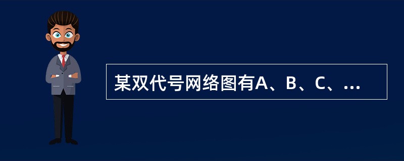 某双代号网络图有A、B、C、D、E五项工作，其中A、B完成后D开始，B、C完成后E开始，能够正确表达上述逻辑关系的图形是（　）。<br /><img border="0&q