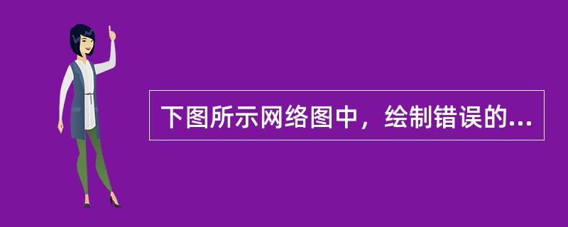 下图所示网络图中，绘制错误的有（　）。<br /><img border="0" src="https://img.zhaotiba.com/fujia