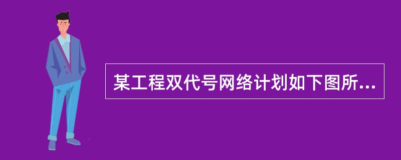 某工程双代号网络计划如下图所示。当计划工期等于计算工期时，工作D的自由时差和总时差分别是（　）天。<br /><img border="0" src="