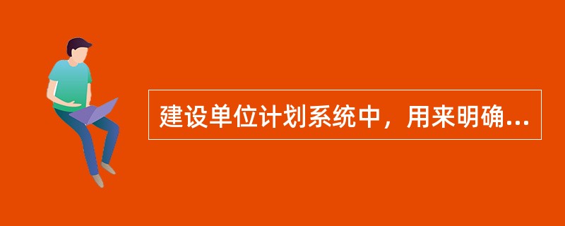 建设单位计划系统中，用来明确各种设计文件交付日期、主要设备交货日期、施工单位进场日期、水电及道路接通日期等的计划表是（）。