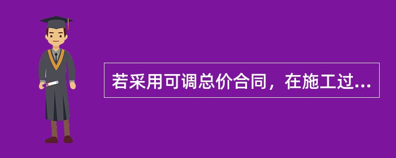 若采用可调总价合同，在施工过程中（　）发生变化时，合同总价可调整。