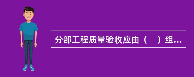 分部工程质量验收应由（　）组织施工单位项目负责人和项目技术负责人等进行验收。
