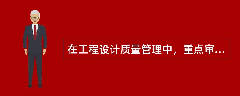 在工程设计质量管理中，重点审查总平面布置、工艺流程、施工进度能否实现属于（　）的内容。