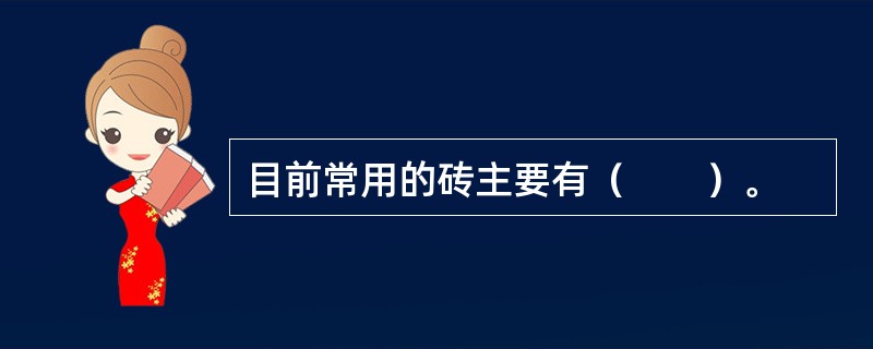 目前常用的砖主要有（　　）。