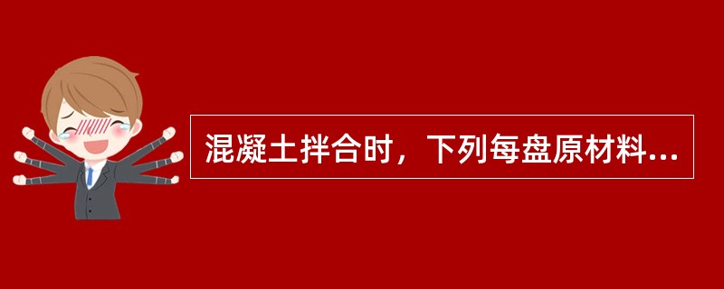 混凝土拌合时，下列每盘原材料称量的允许偏差，哪条不正确？（　　）