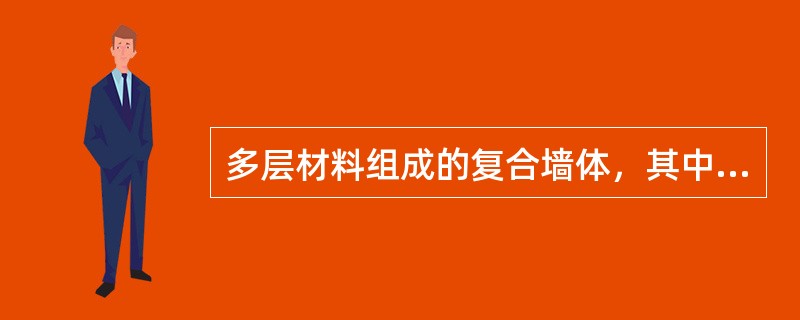 多层材料组成的复合墙体，其中某一层材料热阻的大小取决于（　　）。[2010年真题]
