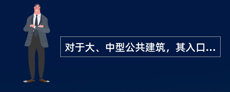 对于大、中型公共建筑，其入口轮椅通行平台最小宽度为（　　）。