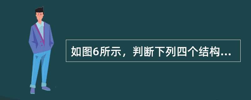 如图6所示，判断下列四个结构体系哪一个不是静定结构？（　　）<br /><img border="0" style="width: 402px; hei