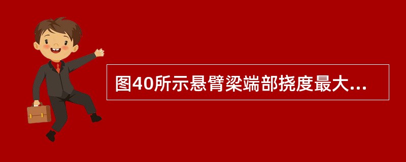 图40所示悬臂梁端部挠度最大的是（　　）。