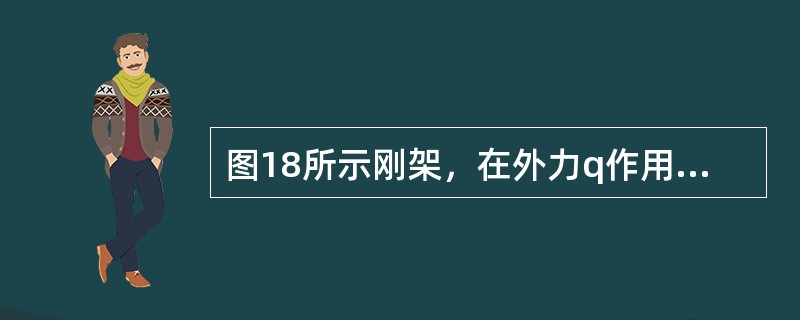 图18所示刚架，在外力q作用下，C点截面弯矩为下列何值？（　　）<br /><img border="0" style="width: 188px; h