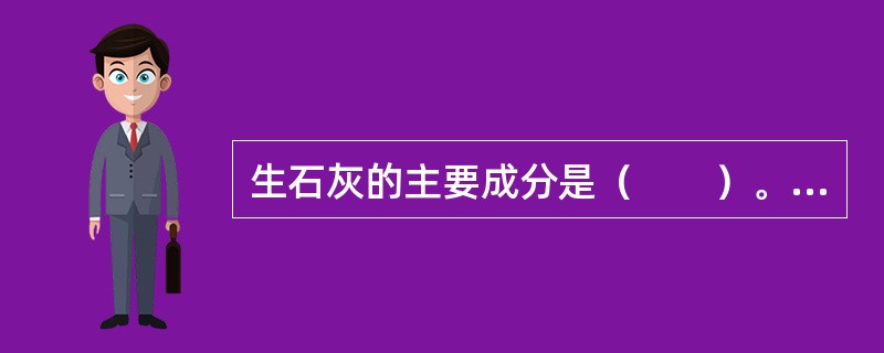 生石灰的主要成分是（　　）。[2007年真题]