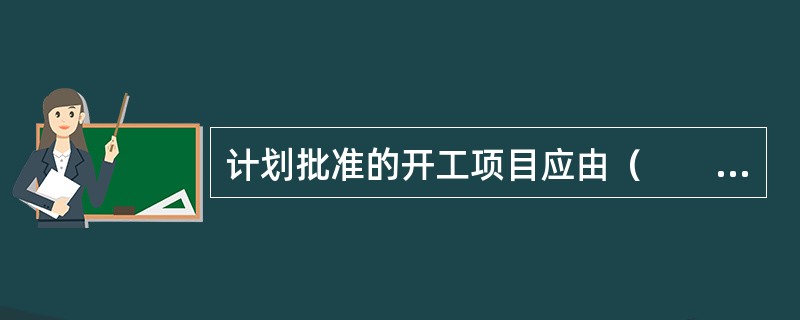 计划批准的开工项目应由（　　）向有关部门申请办理施工许可证手续。