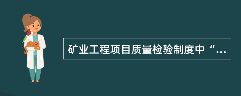 矿业工程项目质量检验制度中“三检制”包括（）。