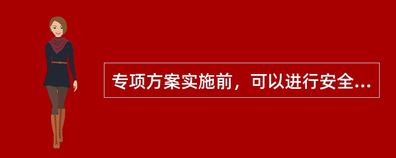 专项方案实施前，可以进行安全技术交底的交底人有（）。