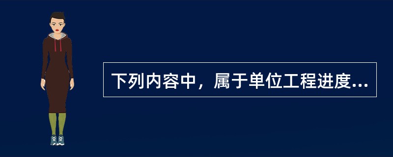 下列内容中，属于单位工程进度计划应包括的有(　　)。