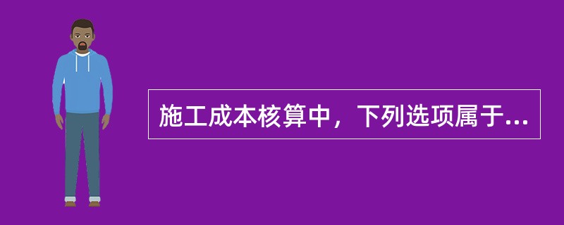 施工成本核算中，下列选项属于其他工程费核算对象的是（　）。