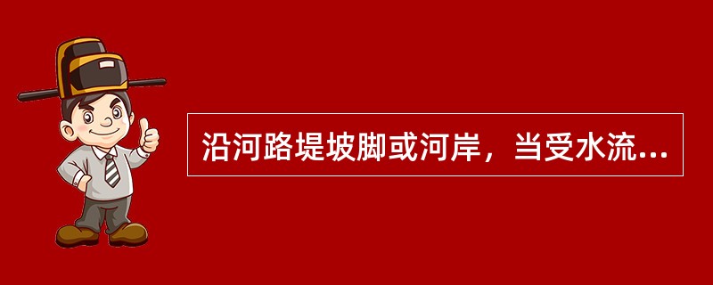 沿河路堤坡脚或河岸，当受水流冲刷和风浪侵袭，且防护工程基础不易处理或沿河挡土墙、护坡基础局部冲刷深度过大时，可采用（　）。