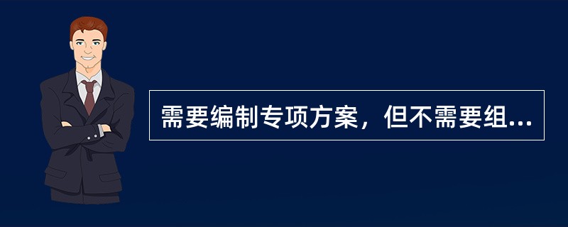 需要编制专项方案，但不需要组织专家论证的分部分项工程是（　）。