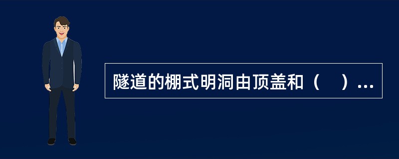 隧道的棚式明洞由顶盖和（　）组成。