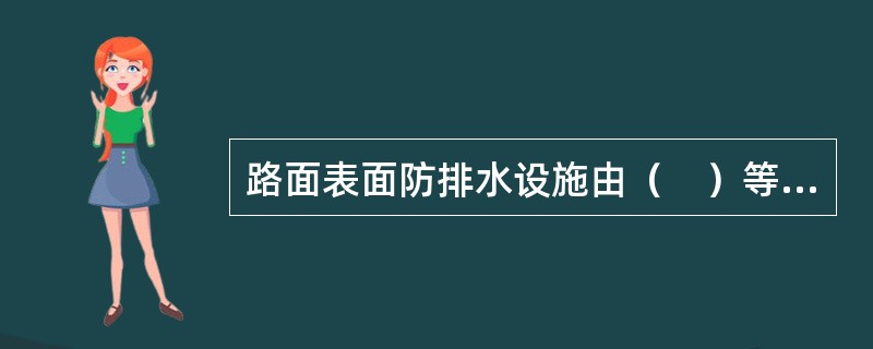 路面表面防排水设施由（　）等组成。