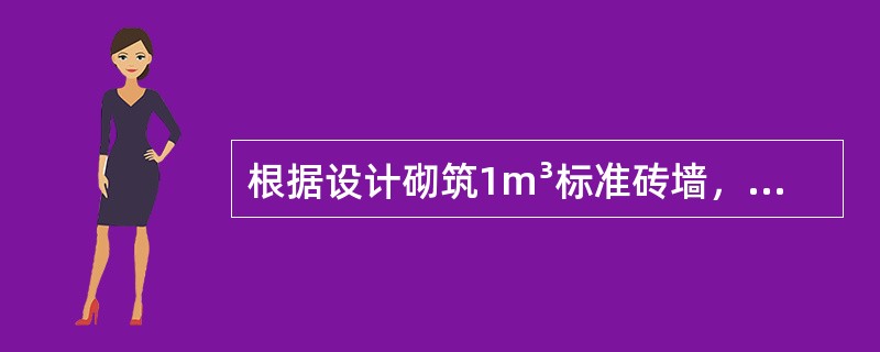根据设计砌筑1m³标准砖墙，在确定标准砖的净用量时使用的方法是（  ）。