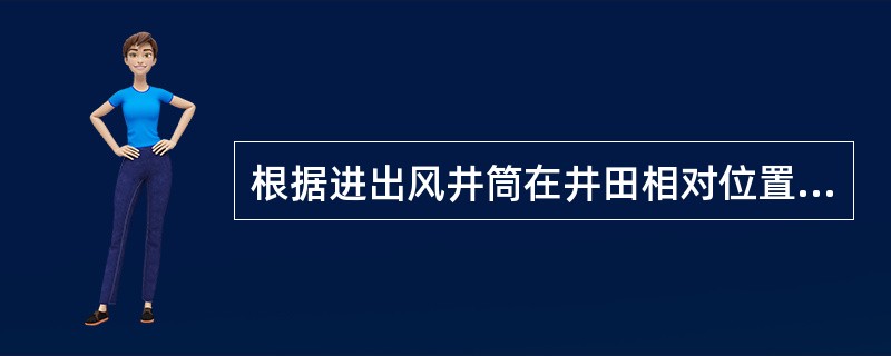 根据进出风井筒在井田相对位置不同，矿井通风方式可分为（　）。