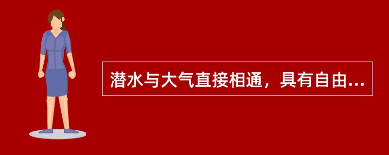 潜水与大气直接相通，具有自由表面，承受大气压力，受气候条件影响，季节性变化明显，春、夏季多雨，水位上升，冬季少雨，水位下降，水质易受污染。潜水的分布区域与补给区基本一致，其主要补给来源是（）。