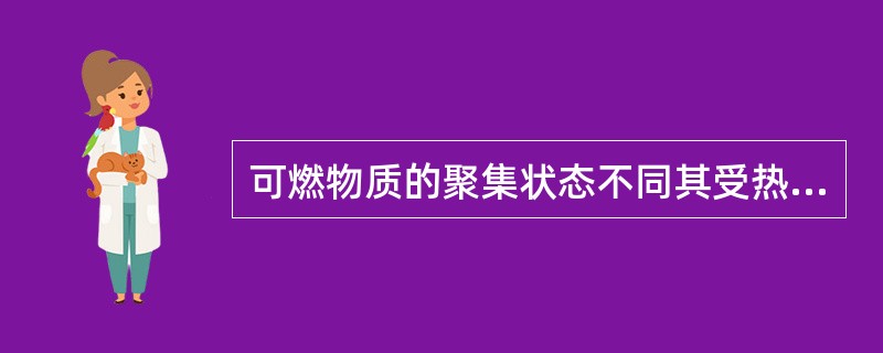 可燃物质的聚集状态不同其受热后发生的燃烧过程也不同，下列关于可燃物质燃烧类型的说法中，正确的是（　）。