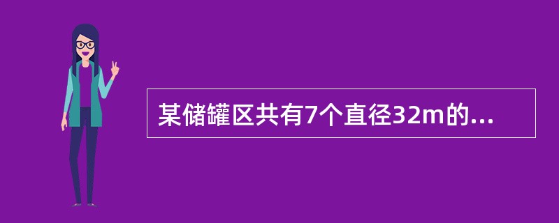 某储罐区共有7个直径32m的非水溶性丙类液体固定顶储罐，均设置固定式液上喷射低倍数泡沫灭火系统。关于该灭火系统设计的说法，正确的有（　）。