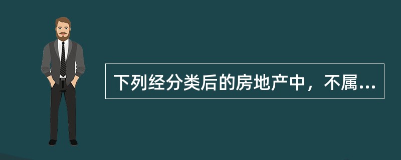 下列经分类后的房地产中，不属于按实物形态分类的是（　　）。