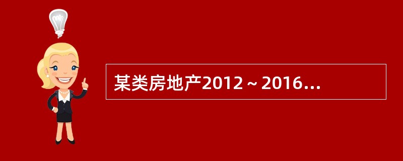 某类房地产2012～2016年的价格见下表，根据平均发展速度，预测该类房地产2017年的价格为（　）元/m2。<br />某类房地产2012～2016年的价格<img border=