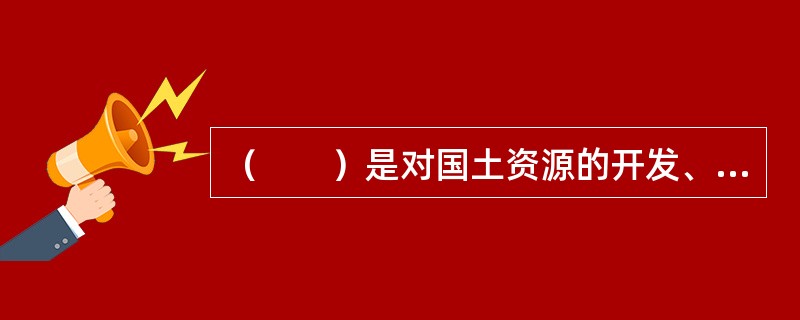 （　　）是对国土资源的开发、利用、治理和保护进行全面规划。