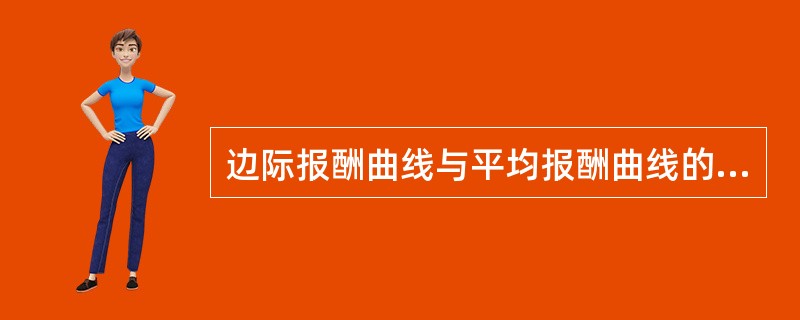 边际报酬曲线与平均报酬曲线的关系是（）
