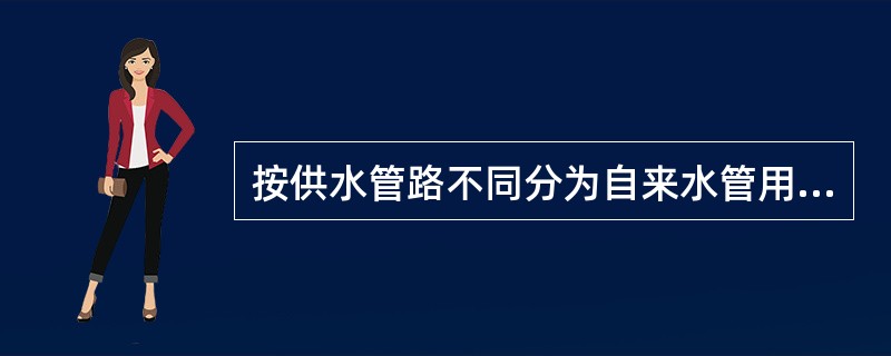 按供水管路不同分为自来水管用轻便消防水龙和消防供水管用轻便消防水龙。