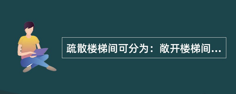 疏散楼梯间可分为：敞开楼梯间、封闭楼梯间、防烟楼梯间、室外辅助疏散楼梯。