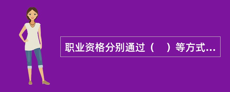 职业资格分别通过（　）等方式进行评价，对合格者授予职业资格证书。