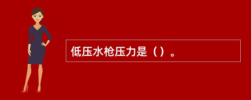 低压水枪压力是（）。