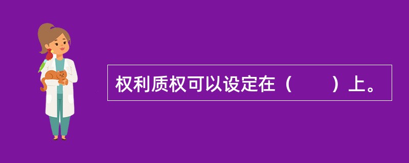 权利质权可以设定在（　　）上。