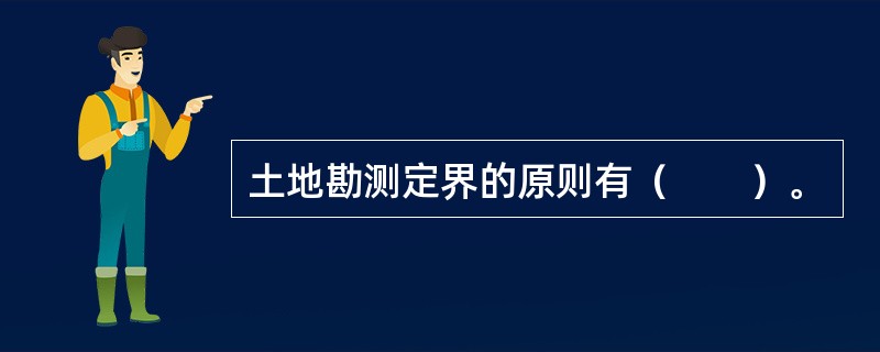 土地勘测定界的原则有（　　）。