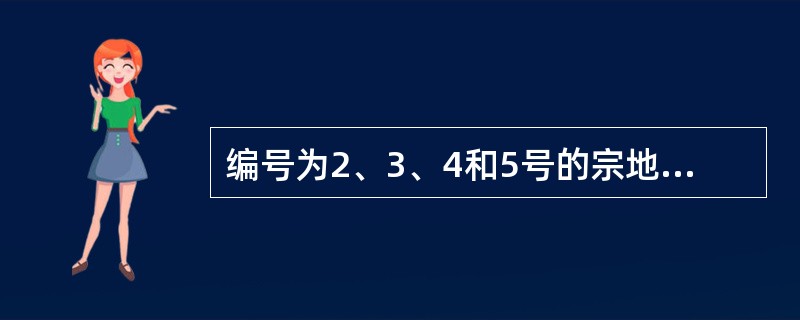 编号为2、3、4和5号的宗地的一部分合并成一宗时，合并后的宗地编号为（　　）。
