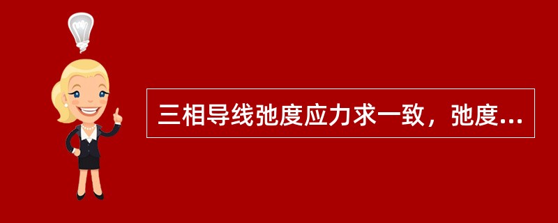 三相导线弛度应力求一致，弛度误差不得超过设计值的-5%或+10%；一般档距导线弛度相差不应超过100mm。()