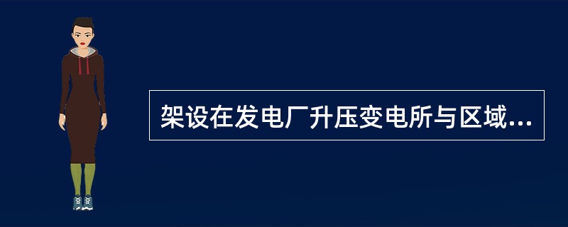 架设在发电厂升压变电所与区域变电所之间的线路以及区域变电所与区域变电所之间的线路，称为()。