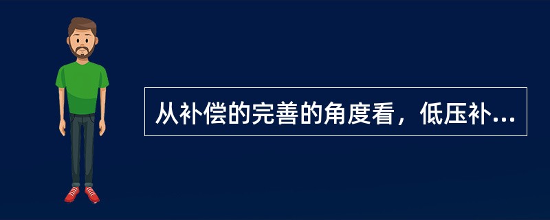 从补偿的完善的角度看，低压补偿比高压补偿好，分散补偿比集中补偿好。()