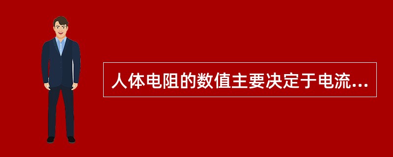 人体电阻的数值主要决定于电流的通路。()